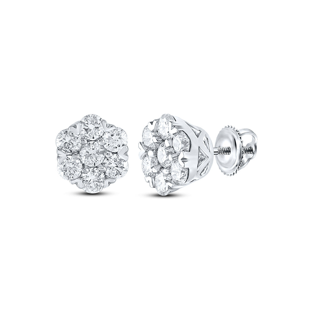 1/2CTW-DIA CN FASHION FLOWER EARRING Daisy Joyeria