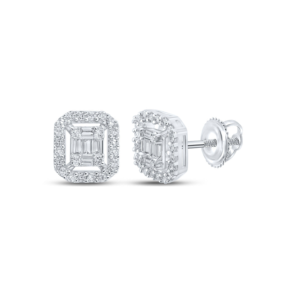1/4CTW-DIA NK EMERALD EARRING Daisy Joyeria