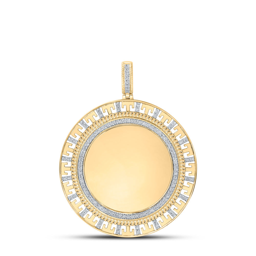 3/8CTW-DIA P1P2 MEMORY MENS CHARM Daisy Joyeria