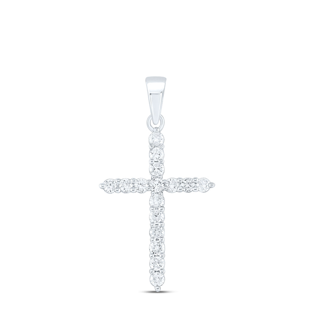 1/2CTW-DIA CN CROSS PENDANT Daisy Joyeria