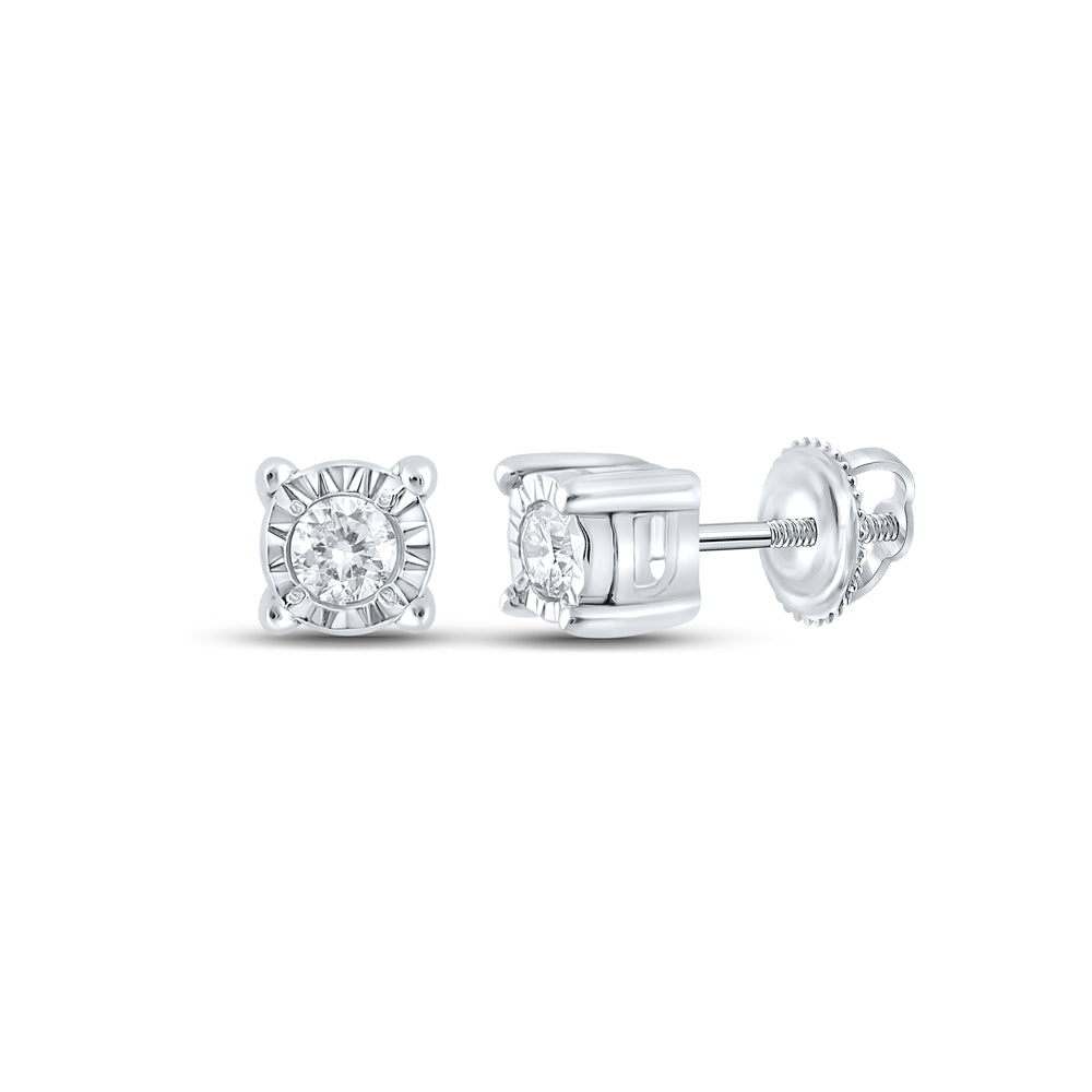 1/20CTW-NAT DIA NK ROUND EARRING Daisy Joyeria