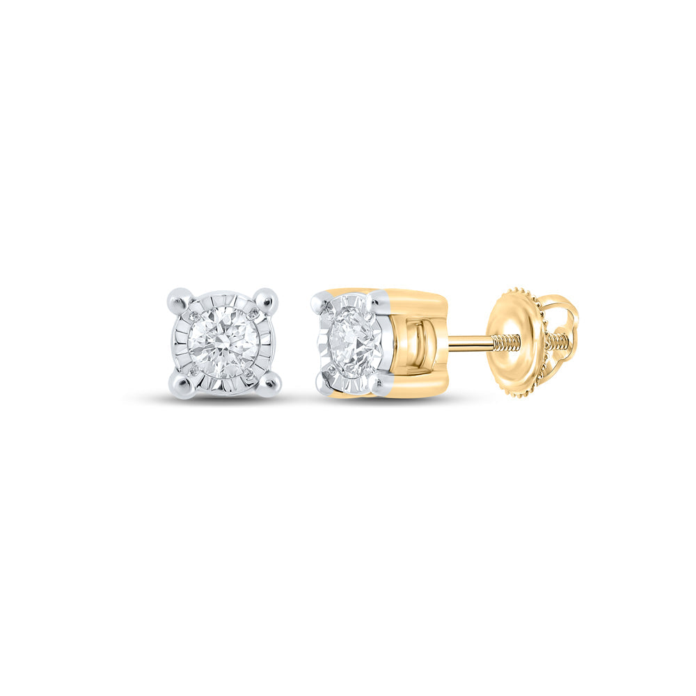 1/6CTW-DIA NK ROUND EARRING Daisy Joyeria