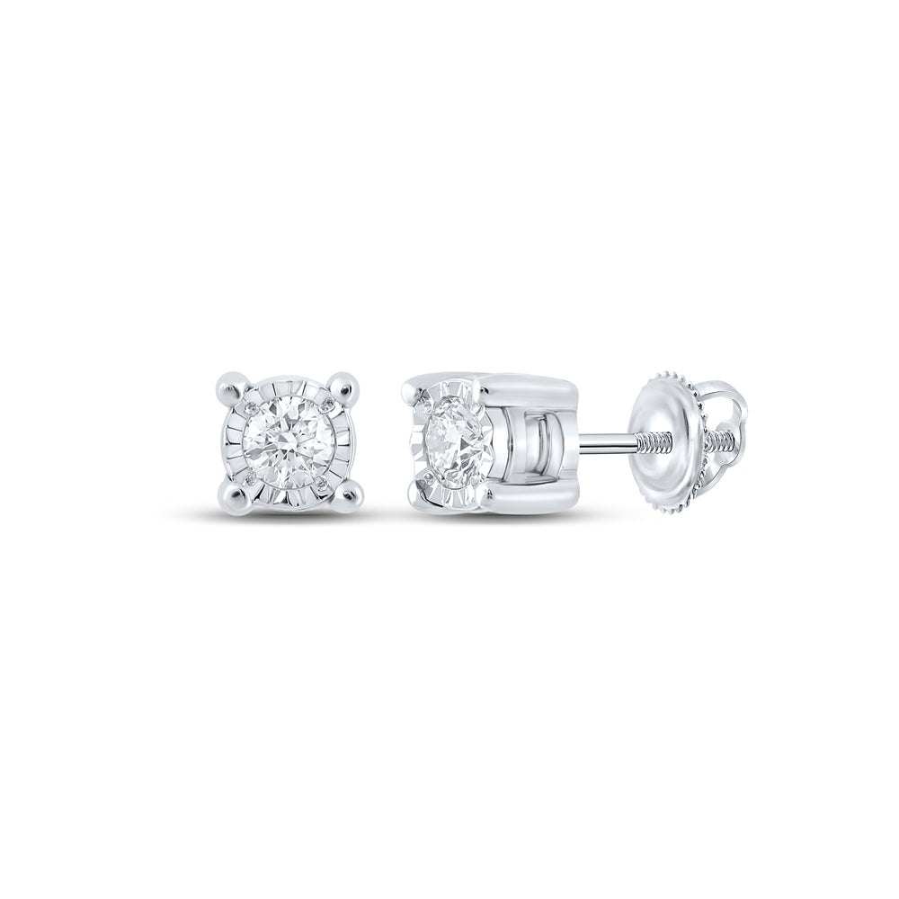 1/6CTW-DIA NK ROUND EARRING Daisy Joyeria