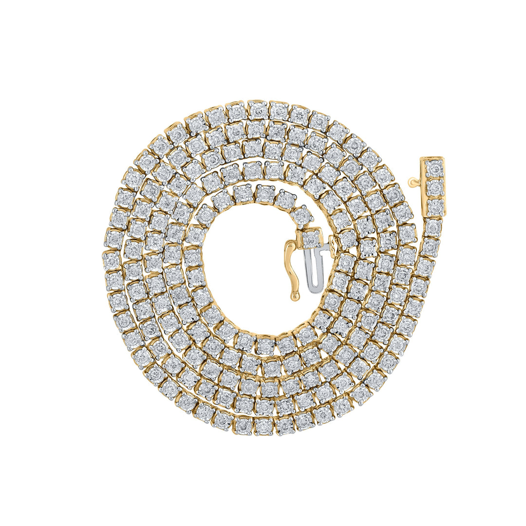 3 3/8CTW-DIA NK MENS FANUK CHAIN-22 INCH Daisy Joyeria