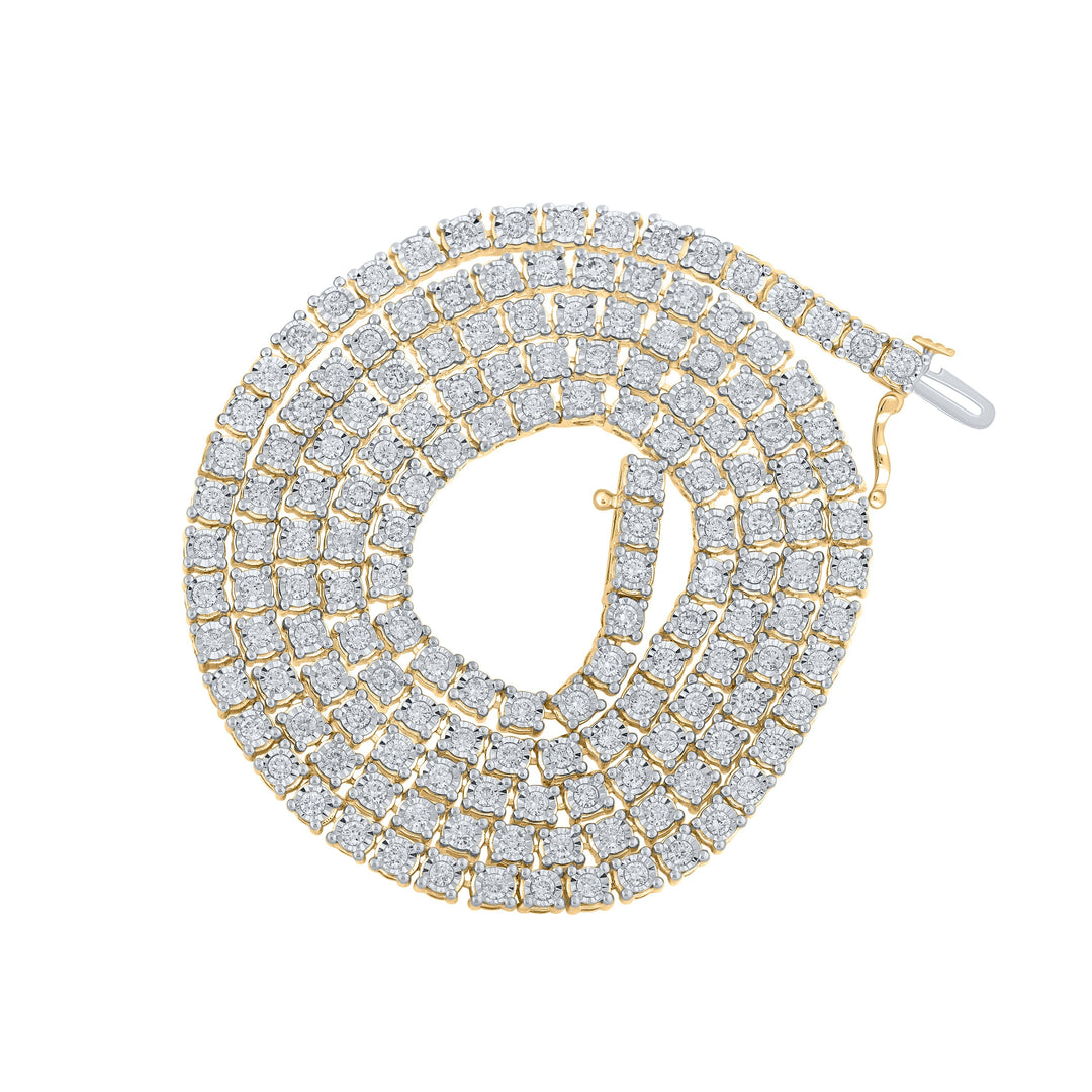 4 3/4CTW-DIA NK MENS FANUK CHAIN (24 INCH) Daisy Joyeria