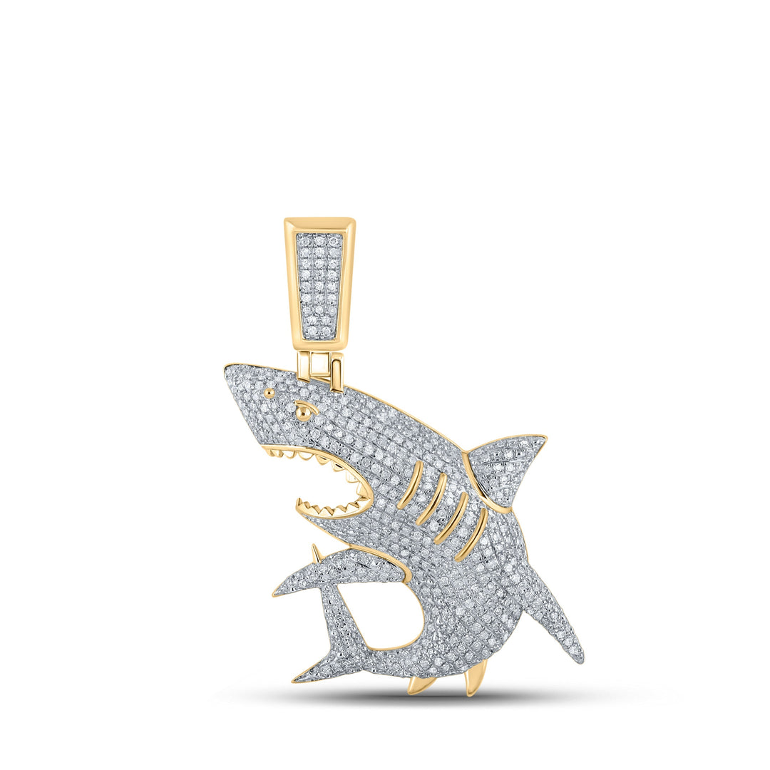 1CTW-DIA P3 SHARK MENS CHARM Daisy Joyeria