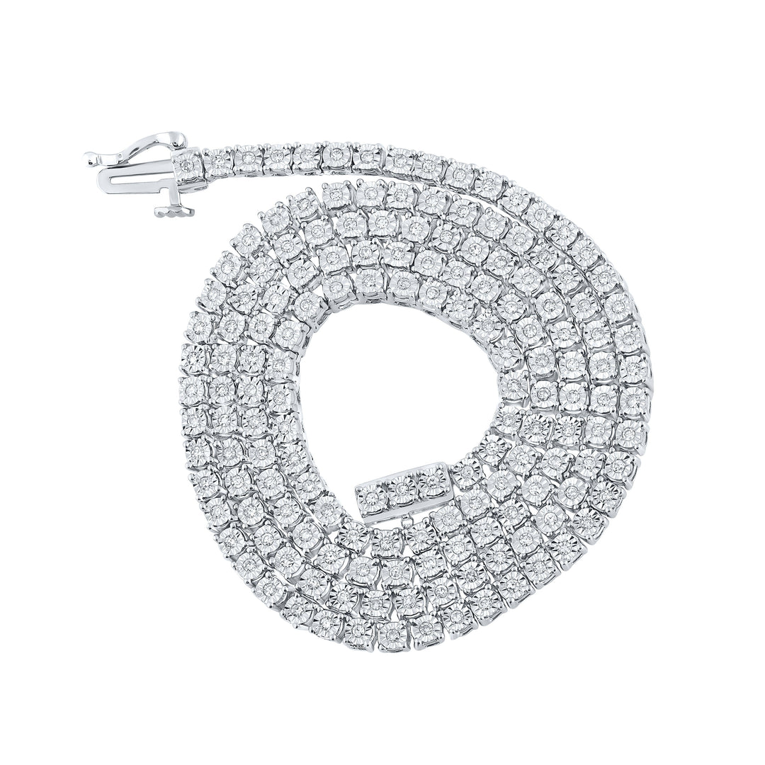 1CTW-DIA MENS CN DIAMOND  FANUK CHAIN (18 INCH) Daisy Joyeria