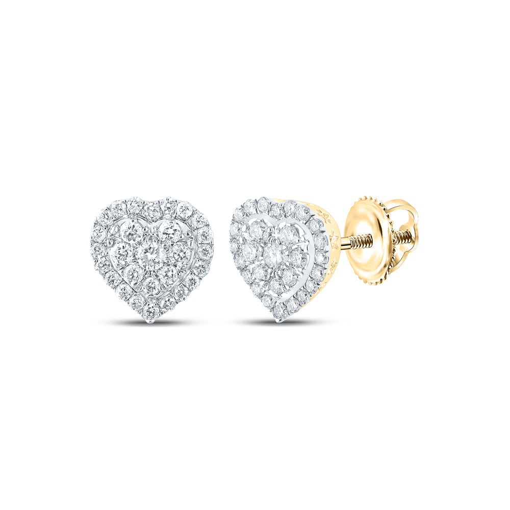 1/4CTW-DIA NK HEART EARRING Daisy Joyeria