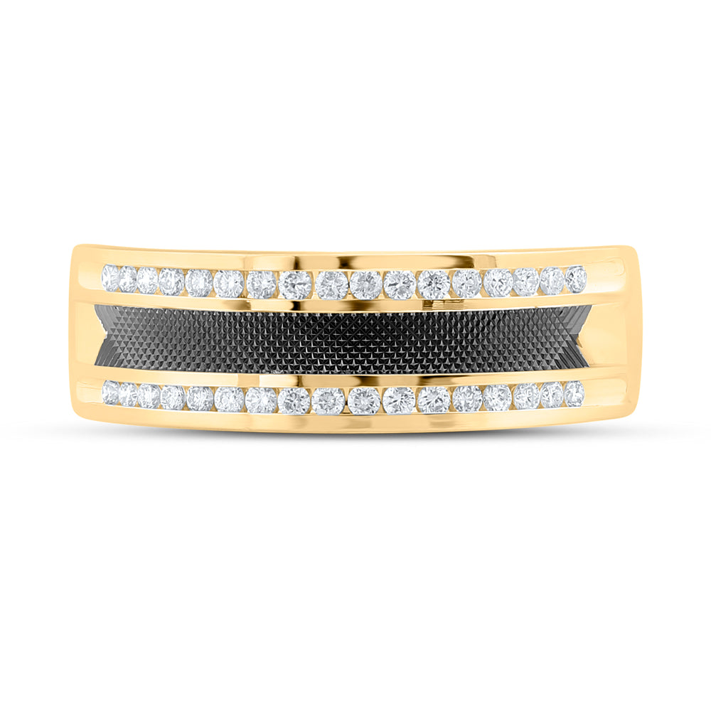 1/4CTW-DIA CN ACCUSET MENS BAND 10 Daisy Joyeria