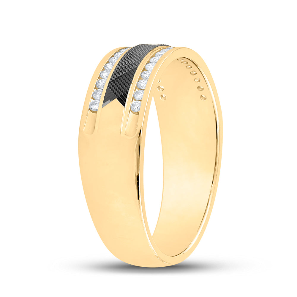 1/4CTW-DIA CN ACCUSET MENS BAND 10 Daisy Joyeria