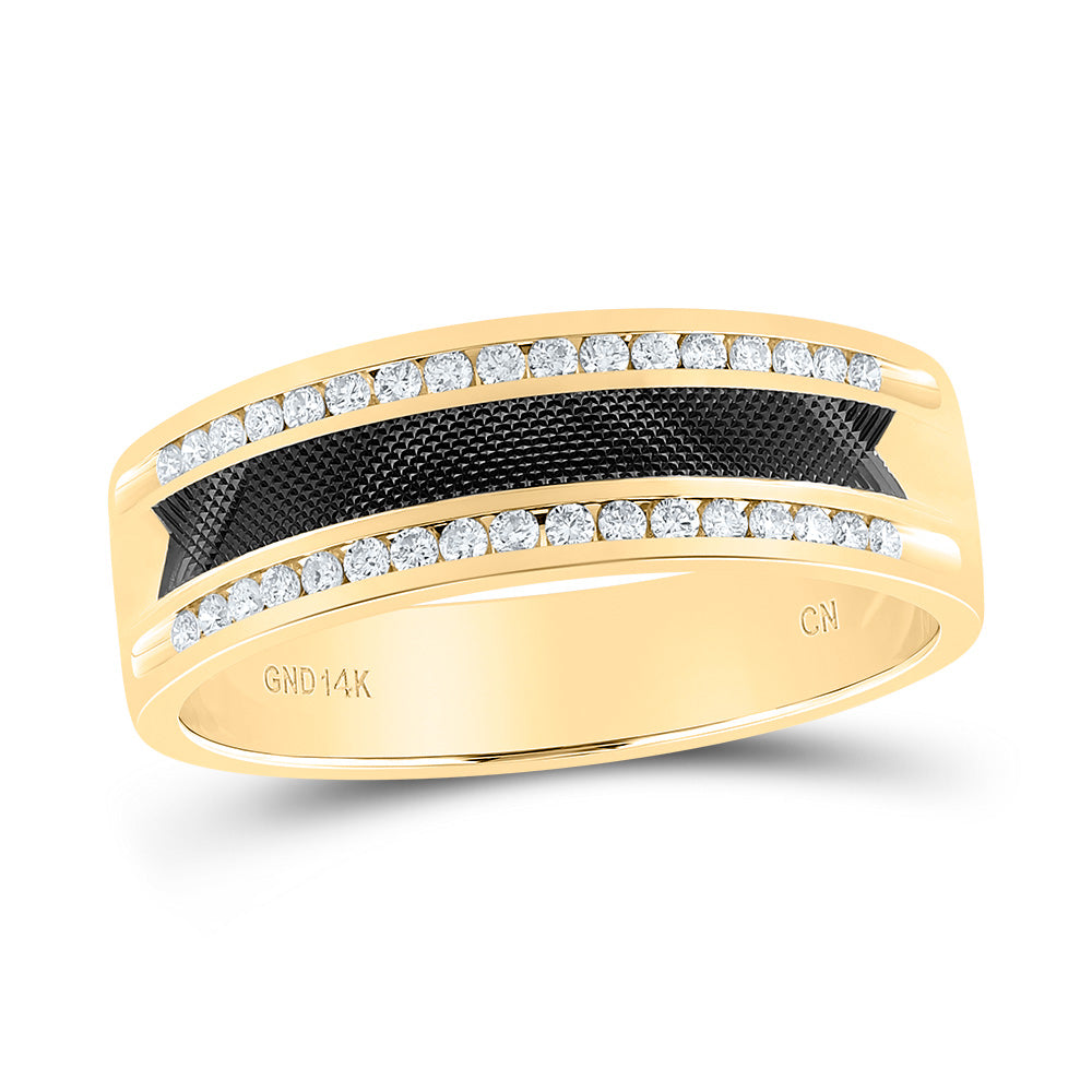 1/4CTW-DIA CN ACCUSET MENS BAND 10 Daisy Joyeria
