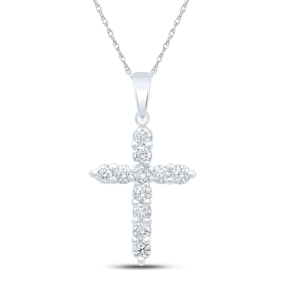 1CTW-DIA CN CROSS PENDANT Daisy Joyeria