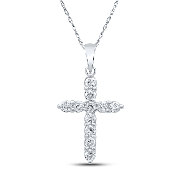 1/2CTW-NAT DIA CN CROSS PENDANT Daisy Joyeria