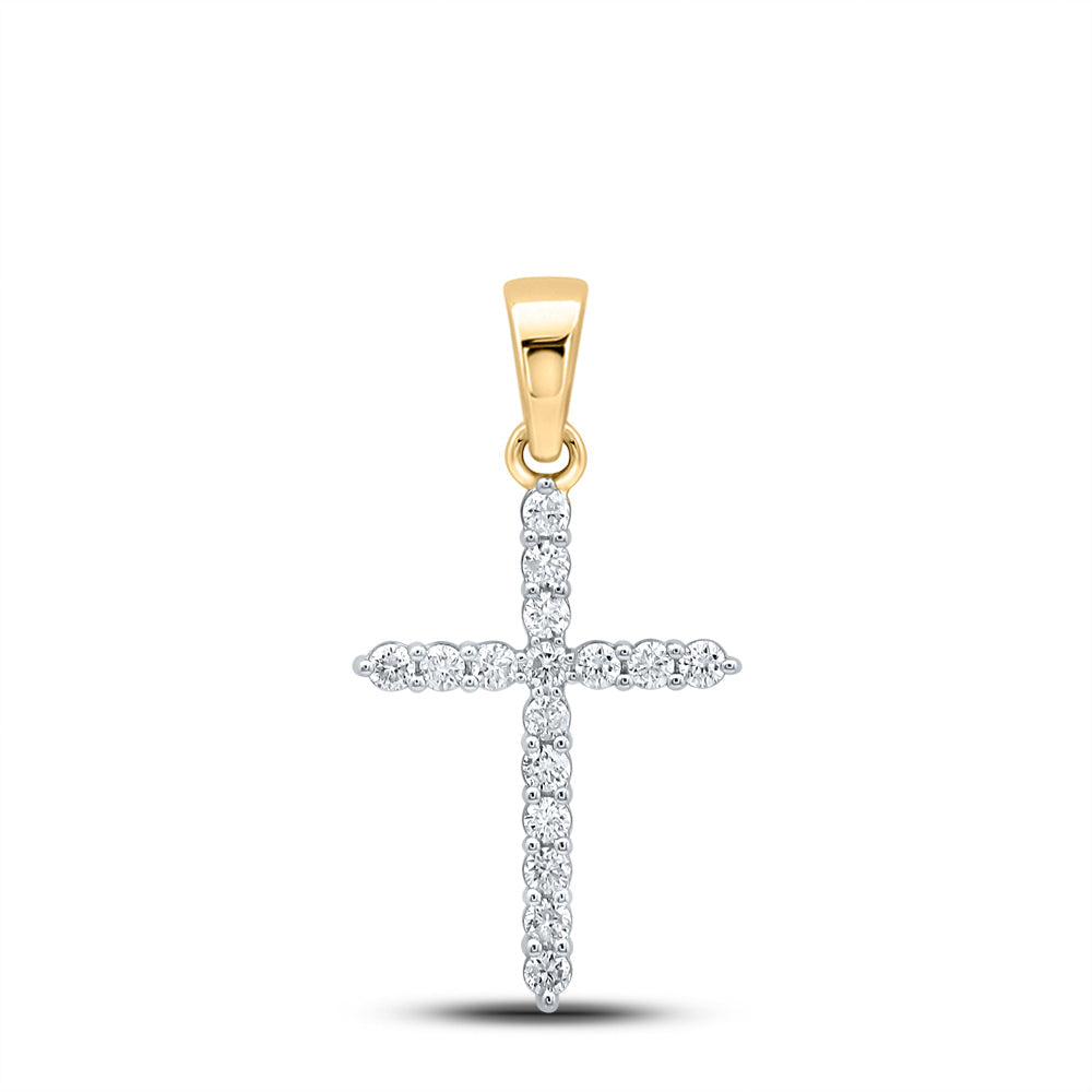 1/2CTW-DIA CN CROSS PENDANT Daisy Joyeria