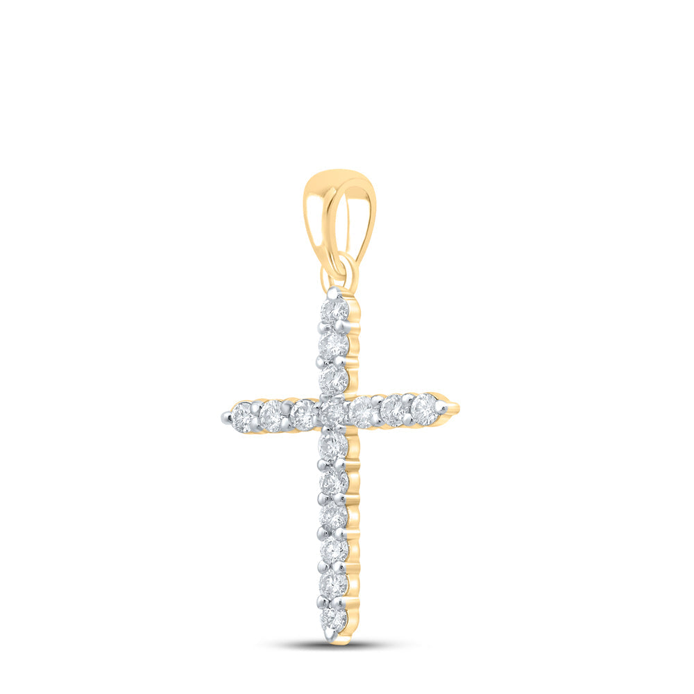 1/4CTW-DIA CN CROSS PENDANT Daisy Joyeria