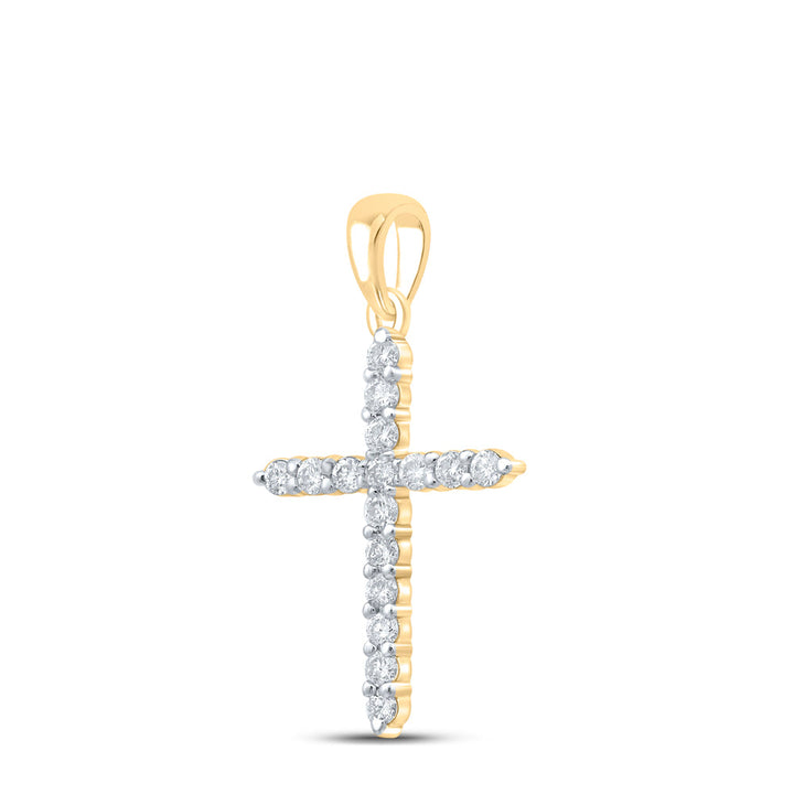 1/4CTW-DIA CN CROSS PENDANT Daisy Joyeria