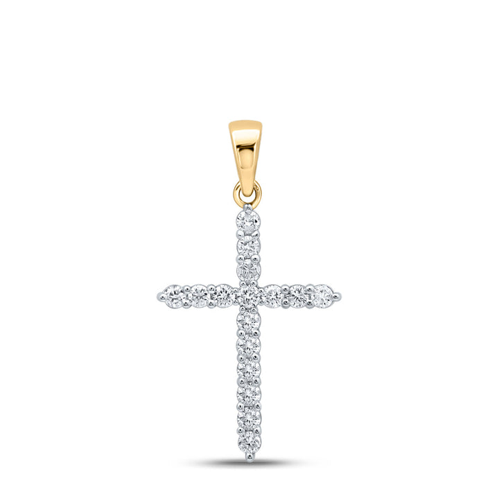 1/4CTW-DIA CN CROSS PENDANT Daisy Joyeria
