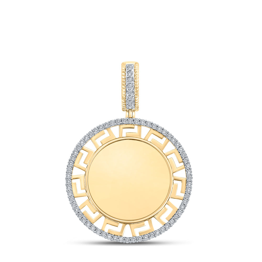 1/5CTW-DIA P1P2 MIRROR MENS CHARM Daisy Joyeria