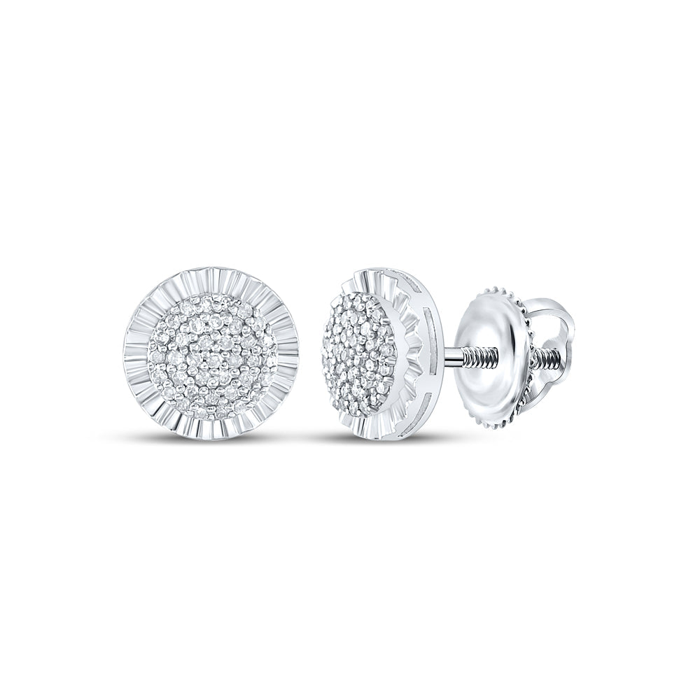 1/6CTW-NAT DIA P3 GIFT ROUND EARRING Daisy Joyeria