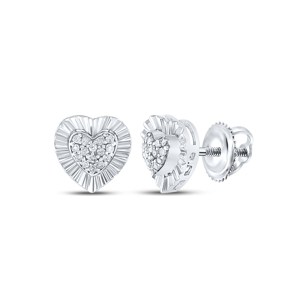 1/10CTW-DIA P3 GIFT HEART EARRING Daisy Joyeria