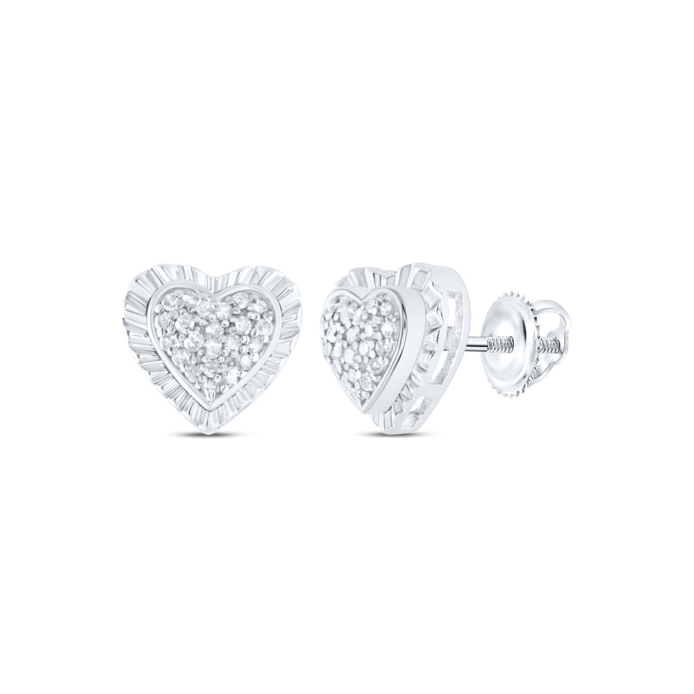 1/6CTW-DIA P3 GIFT HEART EARRING Daisy Joyeria