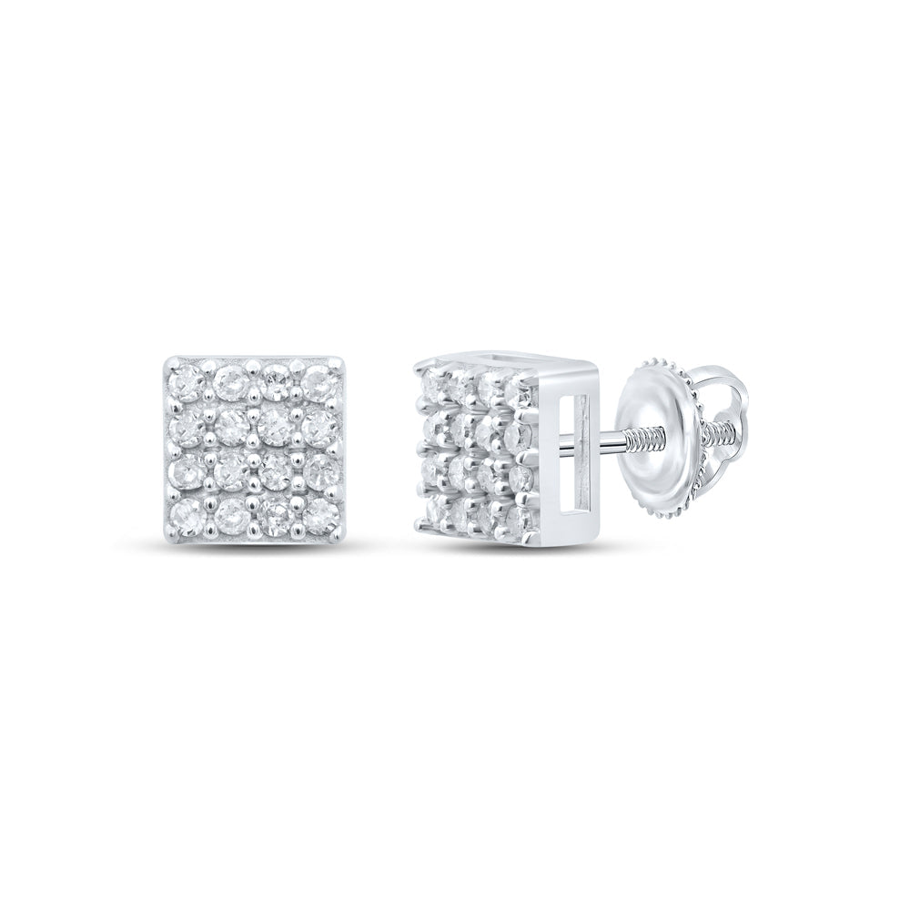 1/6CTW-NAT DIA P1GIFT SQUARE EARRING Daisy Joyeria