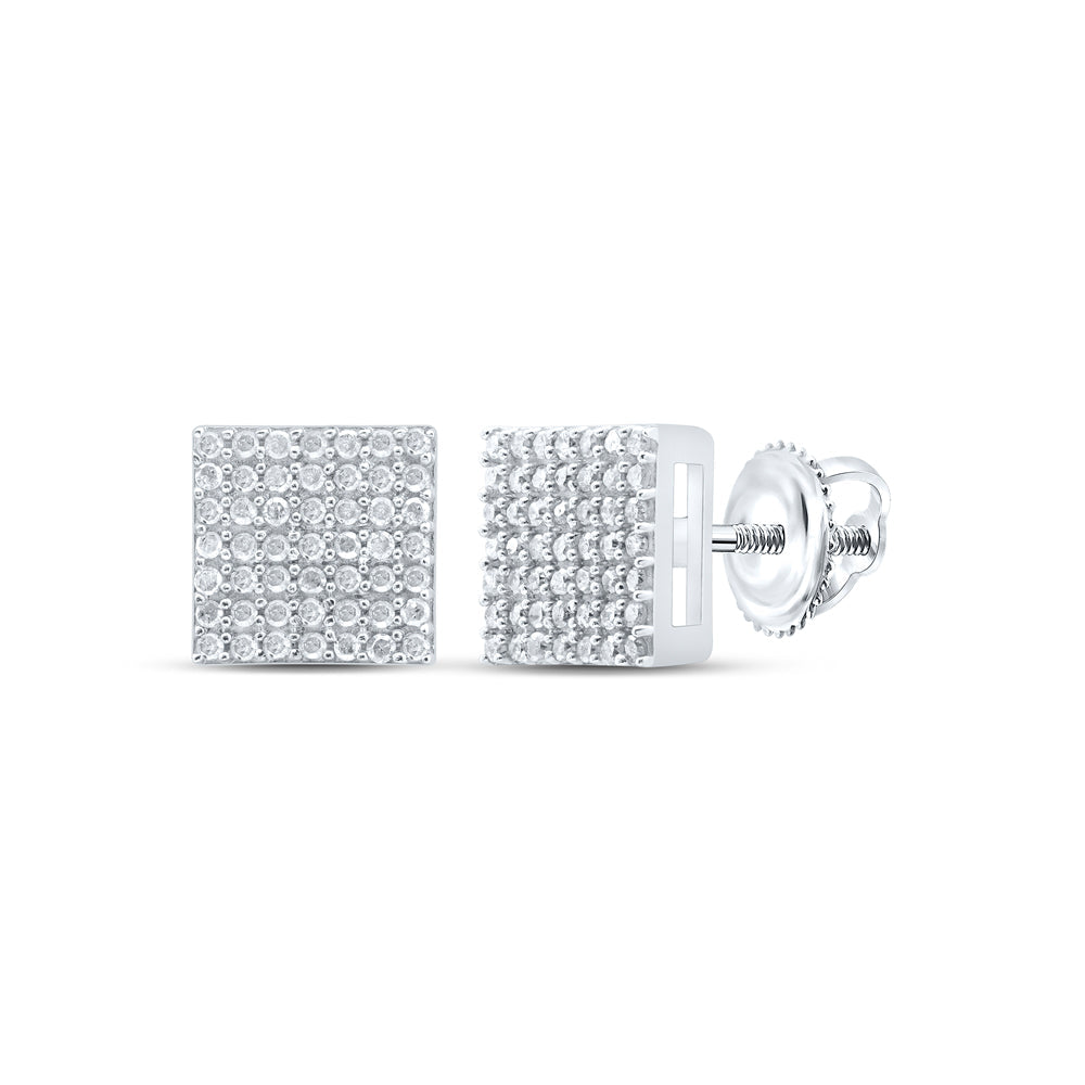 3/8CTW-DIA P1 GIFT SQUARE EARRING Daisy Joyeria