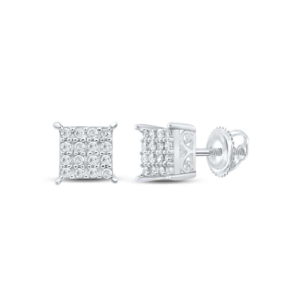 1/10CTW-DIA P1 GIFT SQUARE EARRING Daisy Joyeria