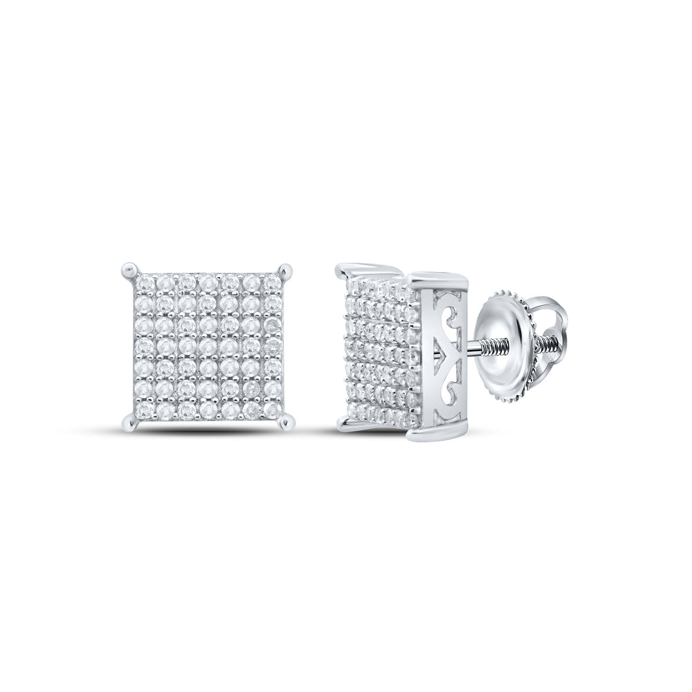 1/2CTW-DIA P1 GIFT SQUARE EARRING Daisy Joyeria
