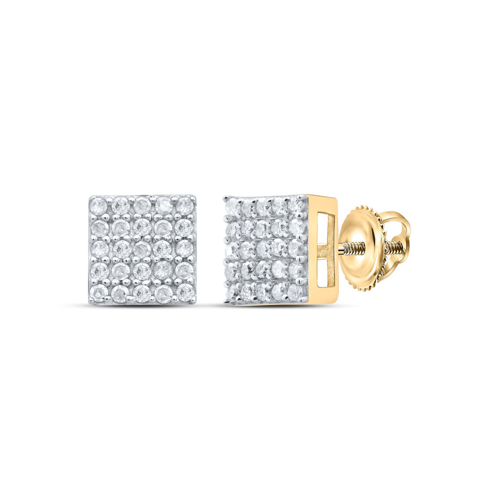 1/4CTW-DIA P1 GIFT SQUARE EARRING Daisy Joyeria