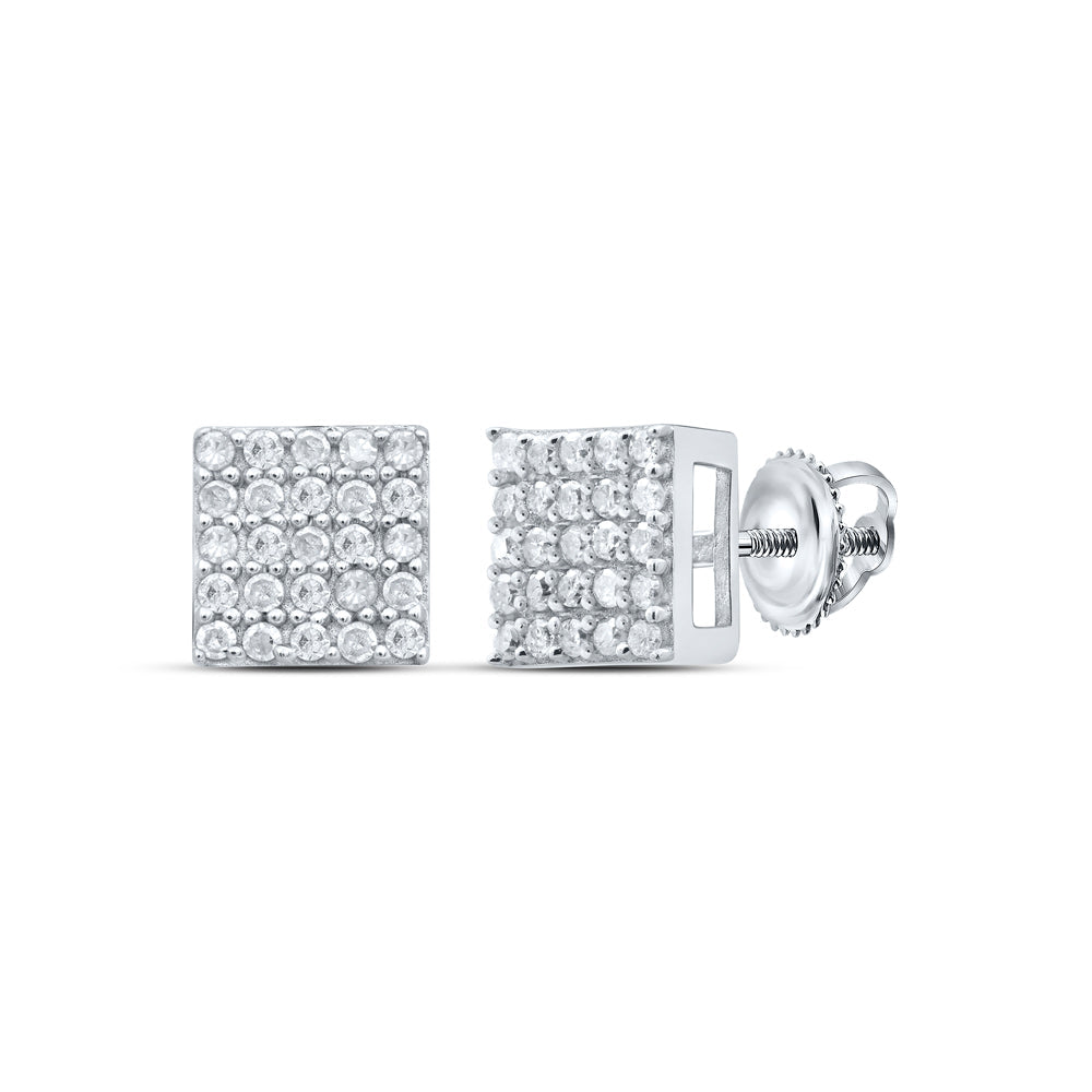 1/4CTW-DIA P1 GIFT SQUARE EARRING Daisy Joyeria