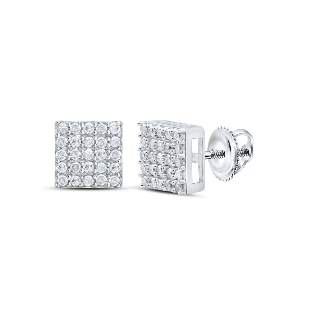 1/3CTW-DIA P1 GIFT SQUARE EARRING Daisy Joyeria