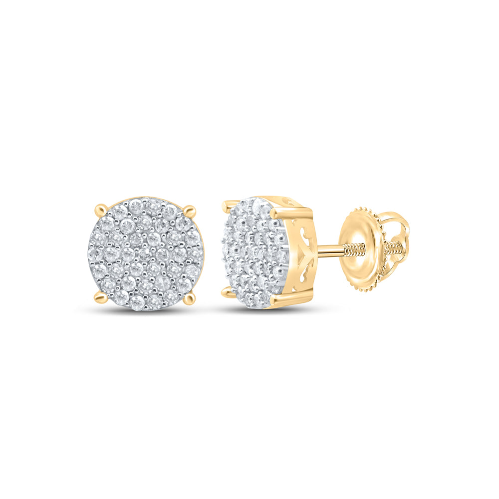 3/8CTW-DIA P1 GIFT ROUND EARRING Daisy Joyeria