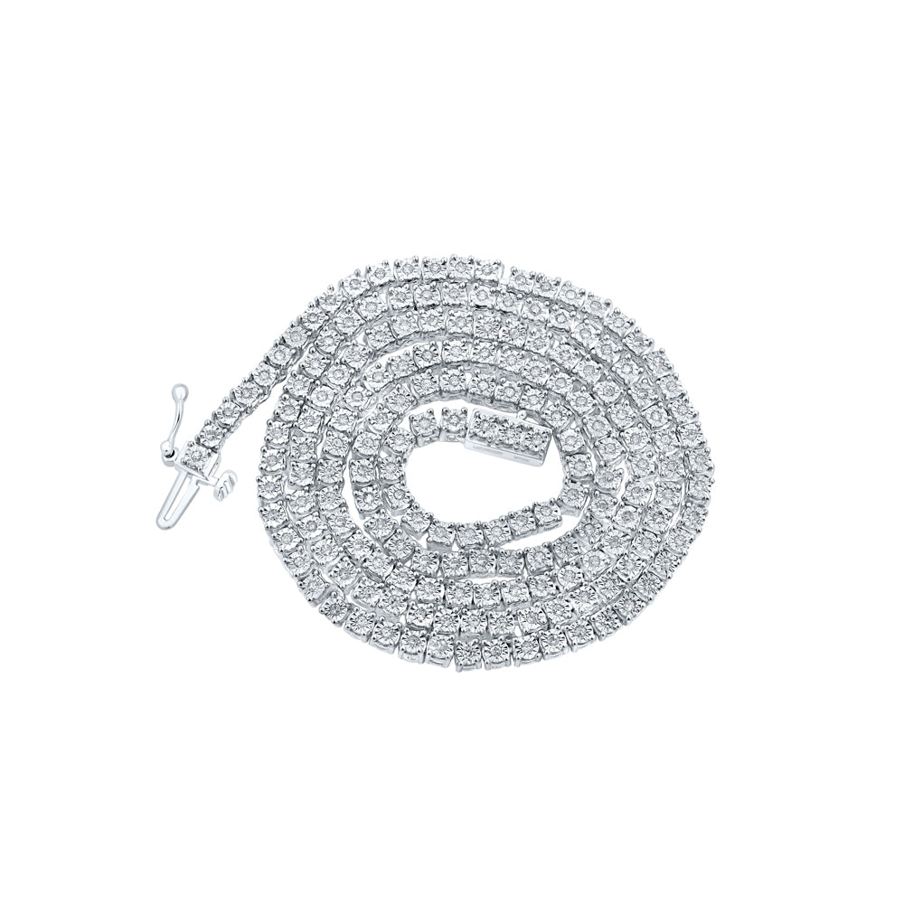 1 1/3CT-DIA P3 FANUK MENS CHAIN (20 INCH) Daisy Joyeria