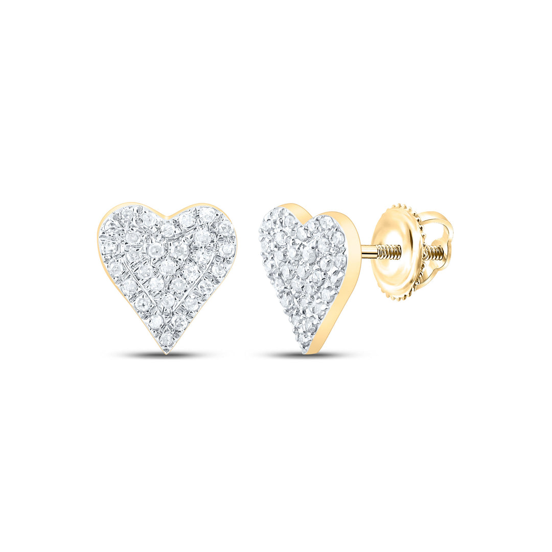 1/5CTW-DIA P1P2 HEART EARRING Daisy Joyeria