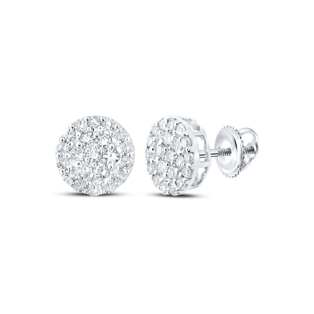 1/4CTW-DIA NK ROUND EARRING Daisy Joyeria