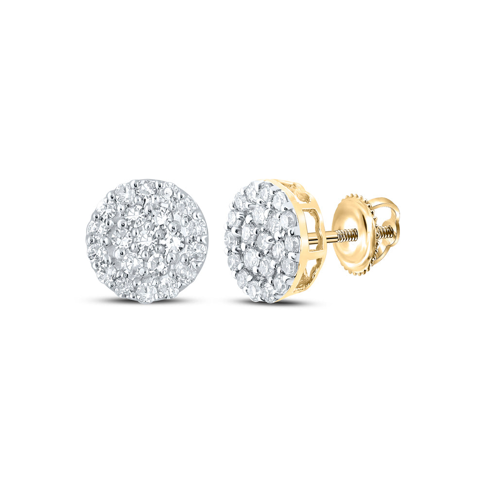 1/4CTW-DIA NK ROUND EARRING Daisy Joyeria