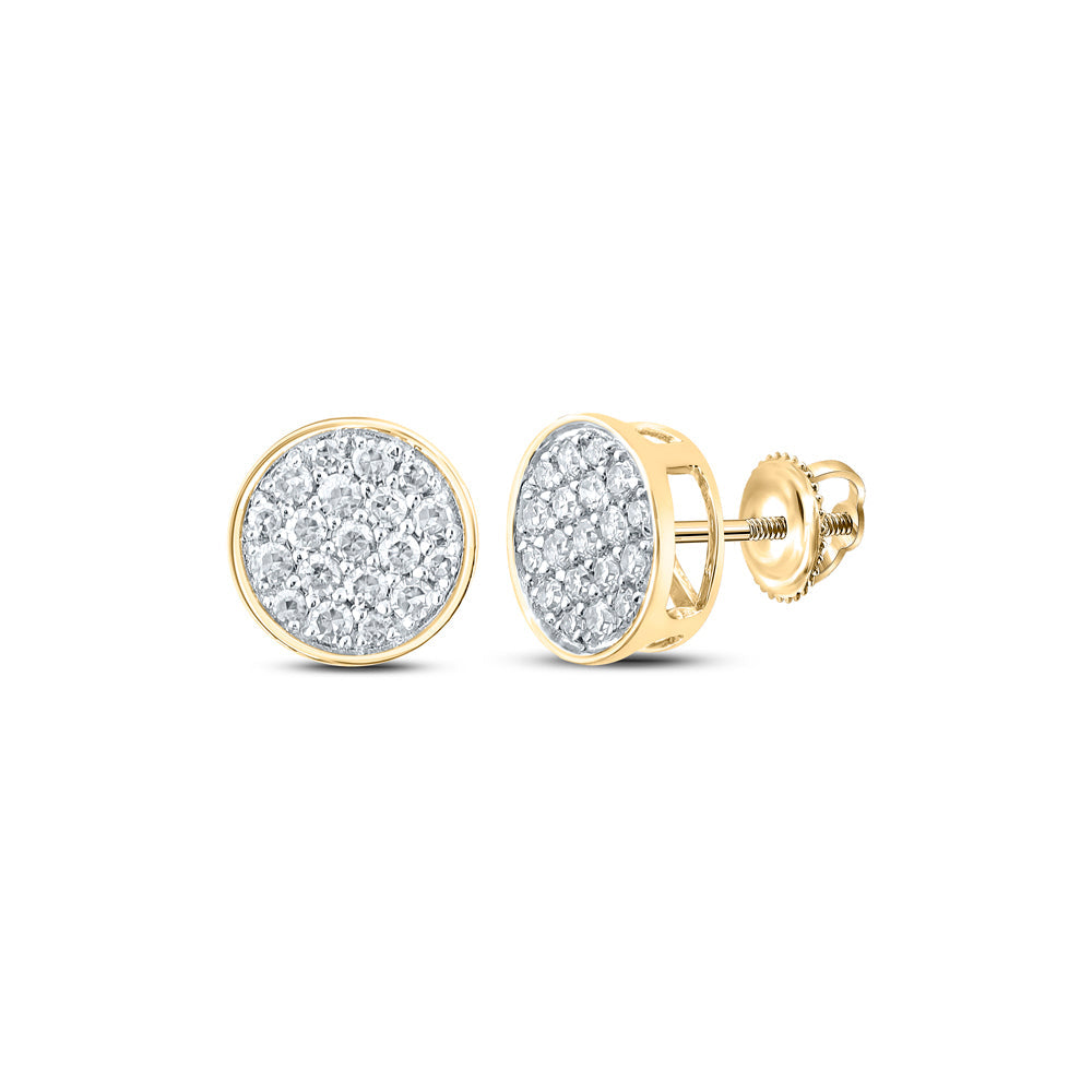 1/4CTW-NAT DIA NK ROUND EARRING Daisy Joyeria