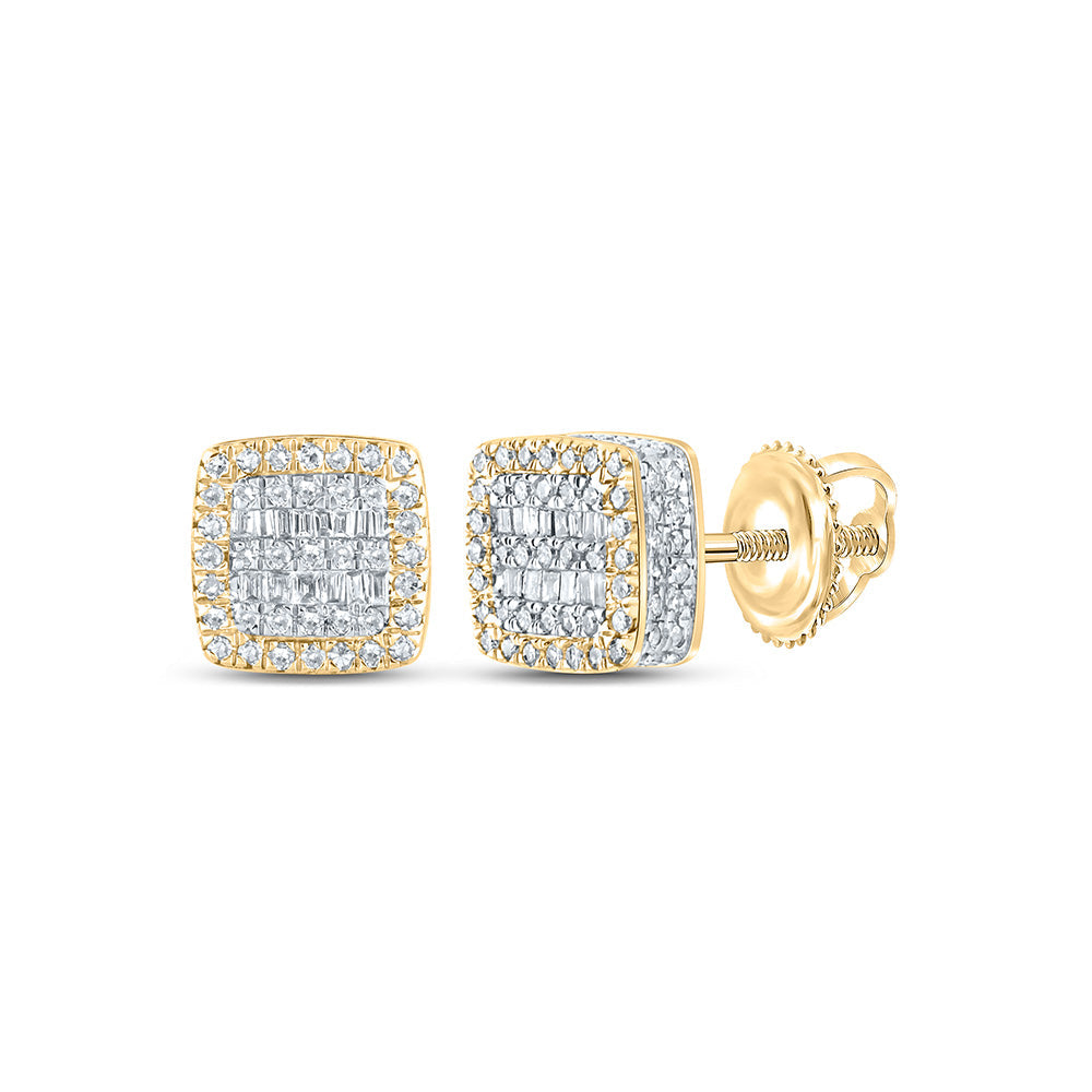1/2CTW-DIA CN BAGUETTE CUSHION EARRING Daisy Joyeria