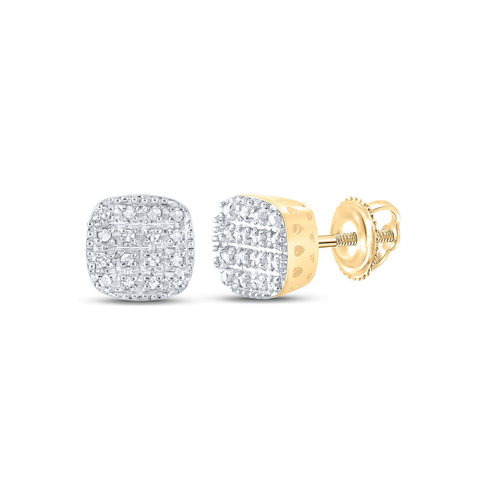 1/10CTW-DIA P3 MENS CUSHION EARRING Daisy Joyeria