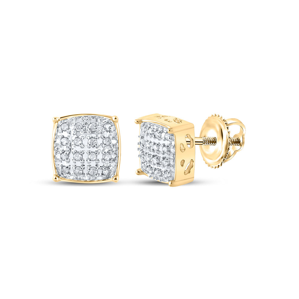 1/10CTW-DIA P3 MENS CUSHION EARRING Daisy Joyeria
