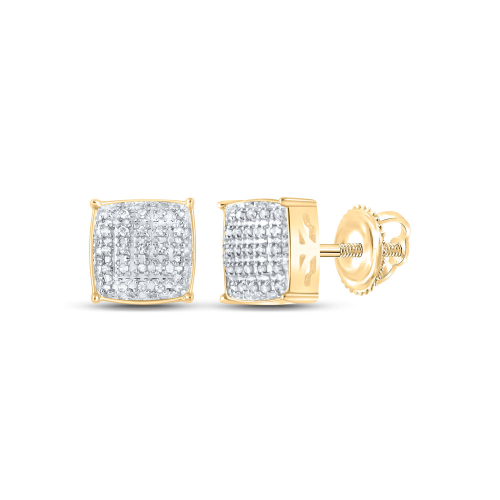 1/8CTW-DIA P3 MENS CUSHION EARRING Daisy Joyeria