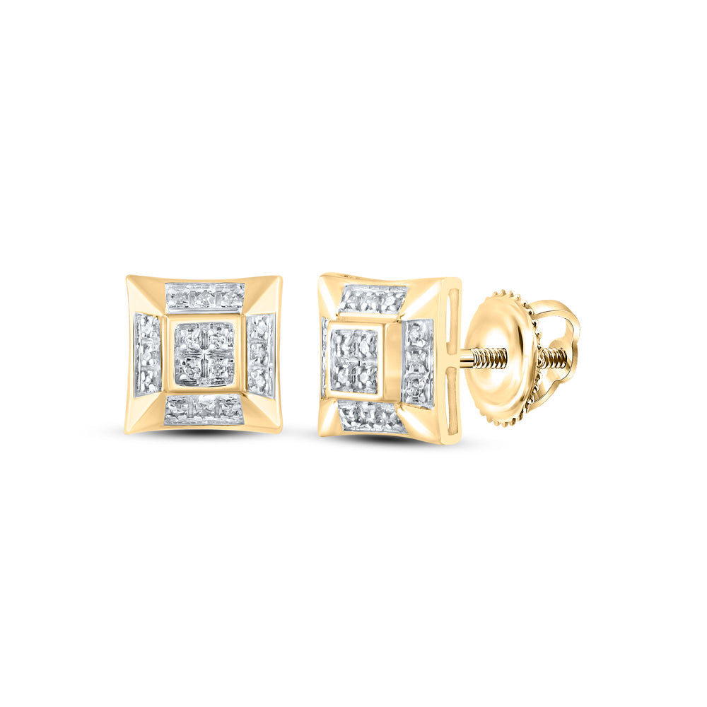 1/10CTW-DIA P3 MENS SQUARE EARRING Daisy Joyeria