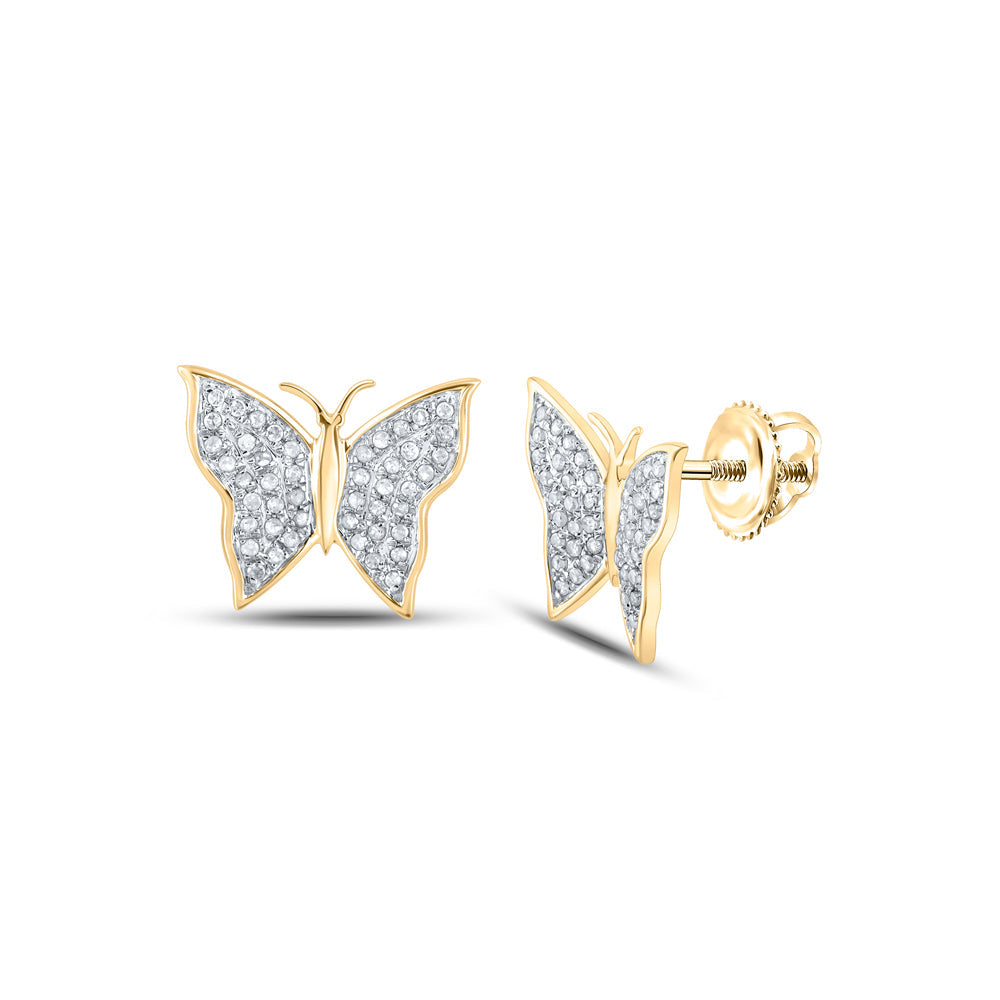 1/4CTW-DIA P3 BUTTERFLY GIFT EARRING Daisy Joyeria