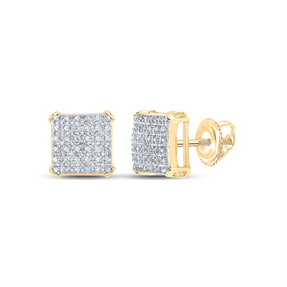 1/5CTW-DIA P3 MENS SQUARE EARRING Daisy Joyeria