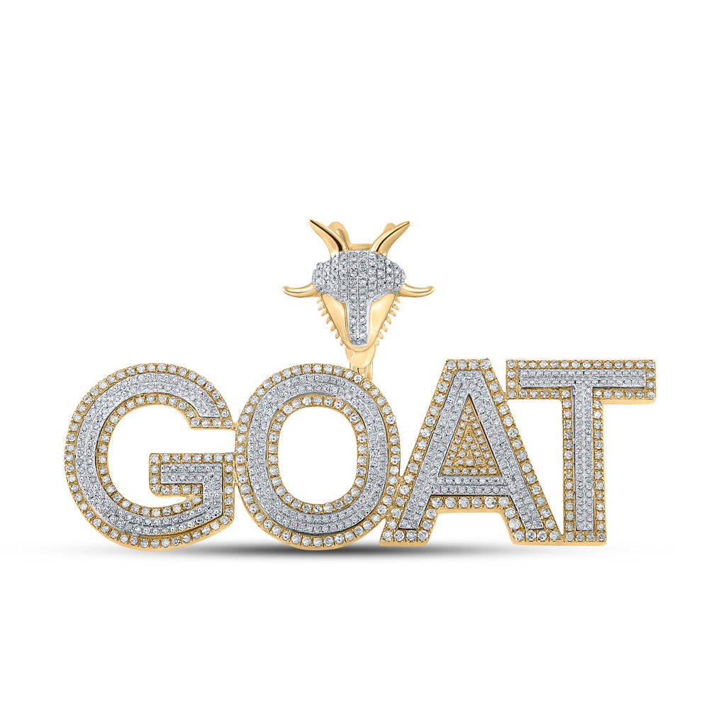 2 3/4CTW-DIA P1P2 "GOAT" MENS CHARM Daisy Joyeria