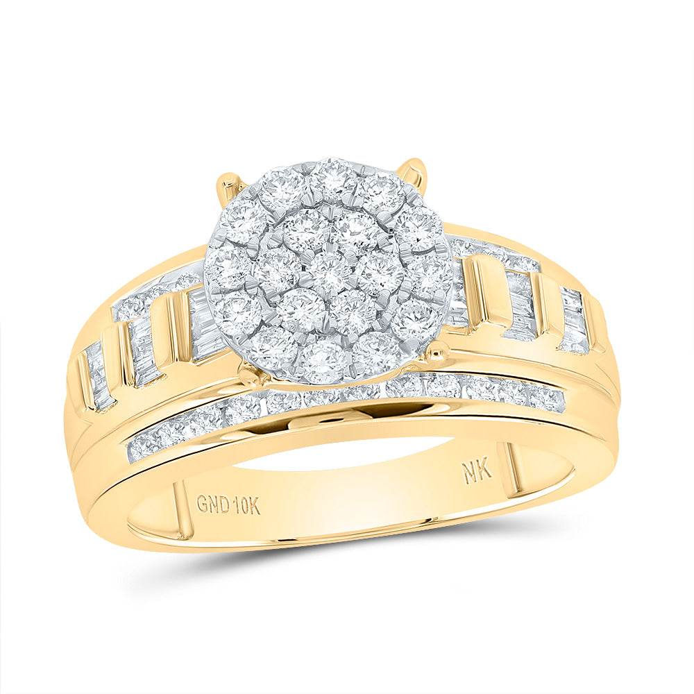1CTW-NAT DIA NK FASHION ROUND RING 7 Daisy Joyeria