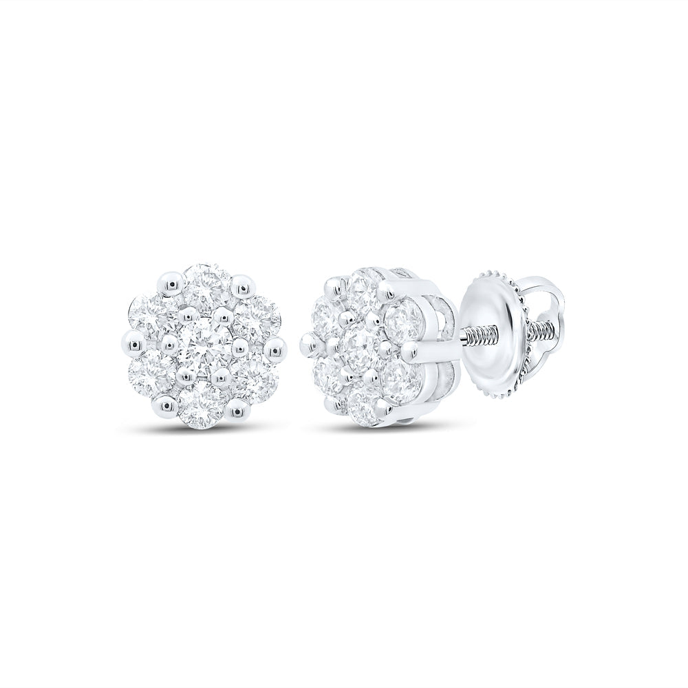 1/2CTW-DIA NK FLOWER EARRING Daisy Joyeria