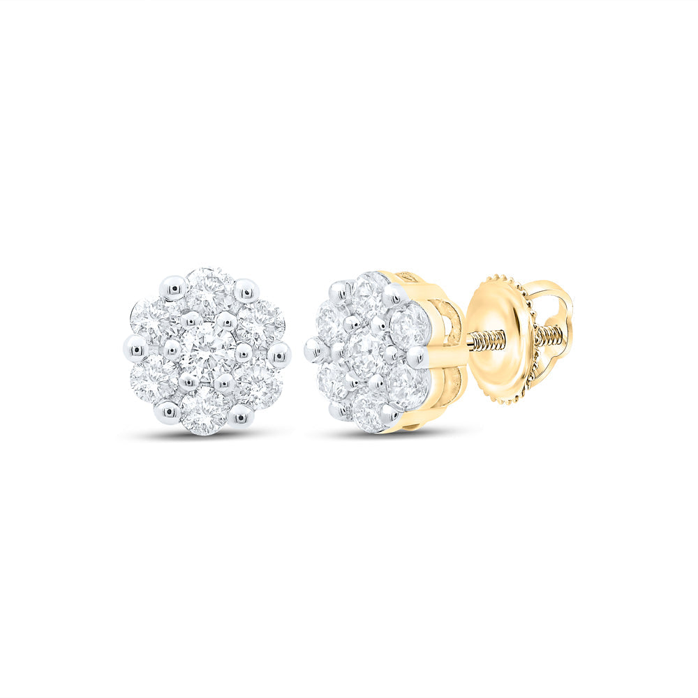 1/2CTW-DIA NK FLOWER EARRING Daisy Joyeria