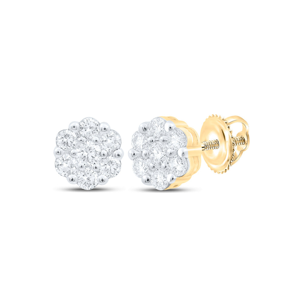 3/4CTW-DIA NK FLOWER EARRING Daisy Joyeria